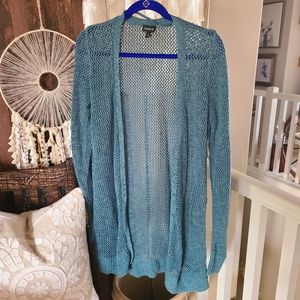 Torrid Boyfriend Knit Cardigan Blue Green